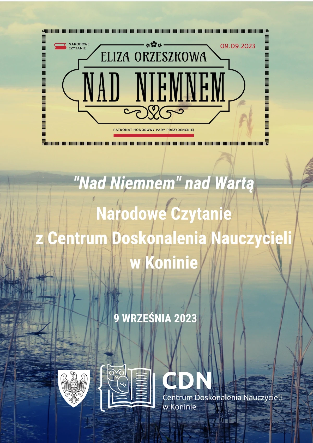 plakat promujący Narodowe czytanie z Nad Niemnem