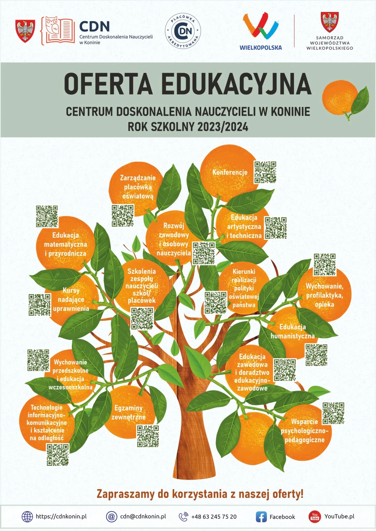 plakat oferty szkoleniowej CDN w Koninie