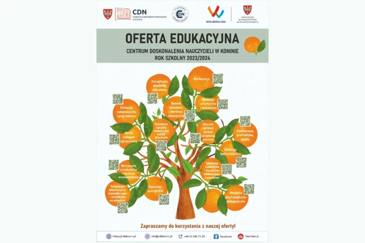 Oferta szkoleniowa CDN w Koninie realizowana w roku szkolnym 2023/2024